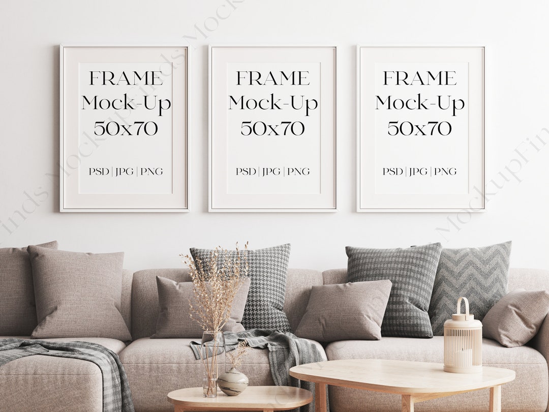 Frame Mockup #75, Square Frame Mockup, Living Room Mockup, Frame And Couch, 30  X 30 Frame Mockup - Crella