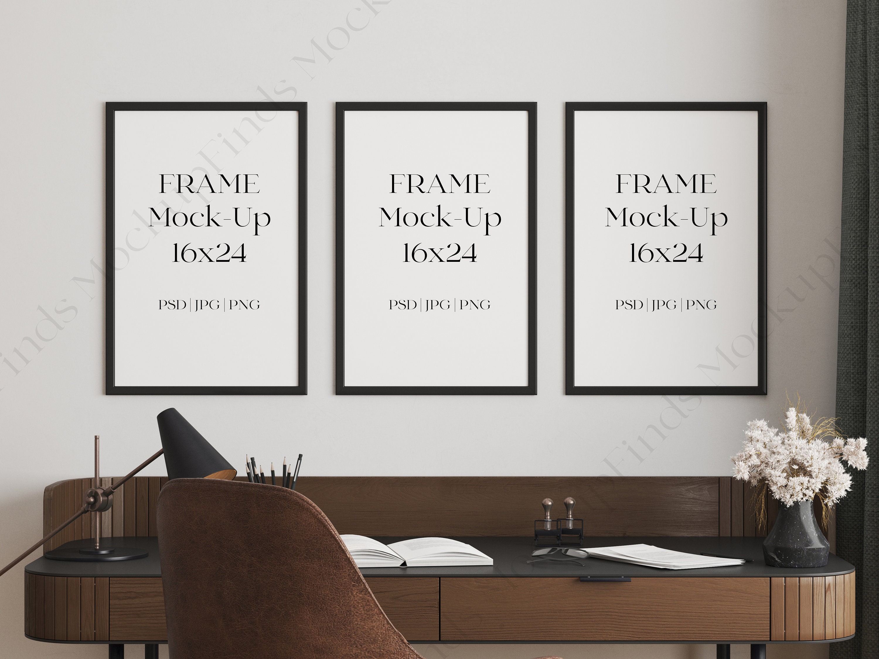 3 Portrait 16x24 Frames Mockup Set 2 3 Frames Mockup Photoshop Frame 