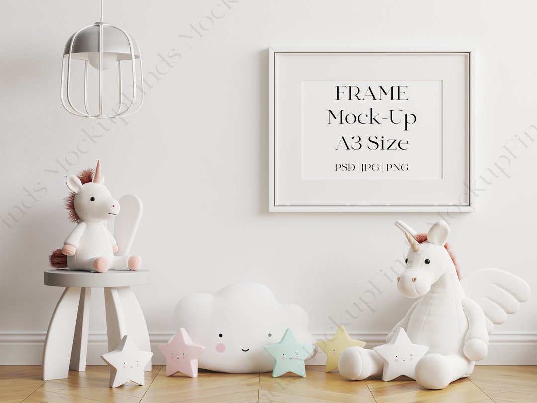 Nursery Landscape A3 Size Frame Mockup Set A3 Size Nursery Etsy