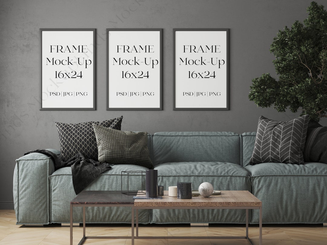 3 Portrait 16x24 Size Frames Mockup Set Frames 23 Mockup