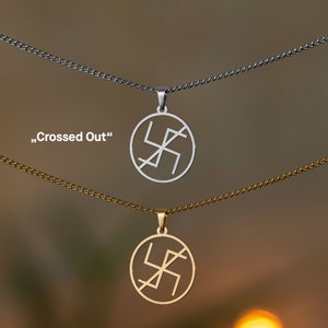 Antifascistiskt halsband | FCK NZS | Antifa | Guld och silver | Olika former och stängningar | Från Tyskland | Smycken Crossed Out