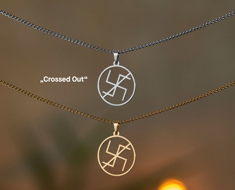 Antifascistiskt halsband | FCK NZS | Antifa | Guld och silver | Olika former och stängningar | Från Tyskland | Smycken Crossed Out