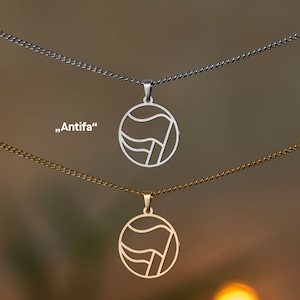 Antifascistiskt halsband | FCK NZS | Antifa | Guld och silver | Olika former och stängningar | Från Tyskland | Smycken Antifa