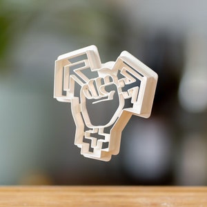 Cortador de galletas "Puño de Poder Trans" de Alemania - Molde para galletas - Masa de fondant - Derechos de las personas transgénero - Feminista - Europa - Cortadores impresos en 3D