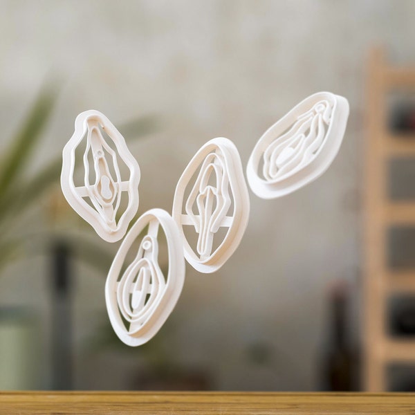 Vulva Cookie Cutters from Germany - Various Shapes - Biscuit Mold - Fondant Dough - Vagina Shaped Cookies - Europe - 3D Printed Cutters