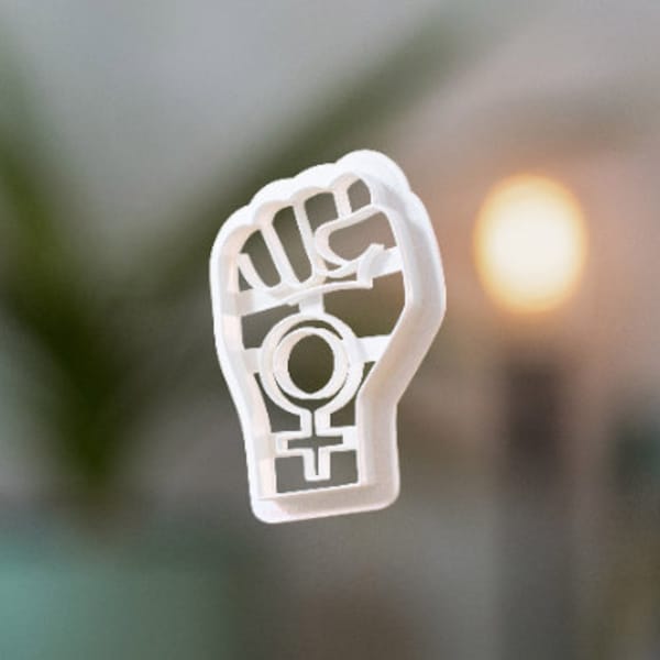 Feminism Symbol Woman Power Cookie Cutter - Biscuit Mold - Fondant Dough - Activism Icon Woman Rights Cookies - Europe - 3D Printed Cutters