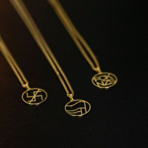 Antifascistiskt halsband | FCK NZS | Antifa | Guld och silver | Olika former och stängningar | Från Tyskland | Smycken bild 5