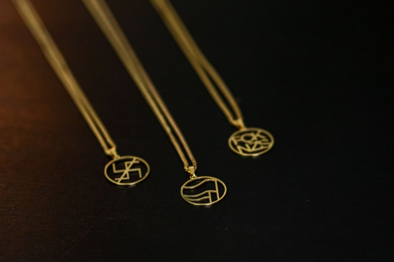 Antifascistiskt halsband | FCK NZS | Antifa | Guld och silver | Olika former och stängningar | Från Tyskland | Smycken bild 5