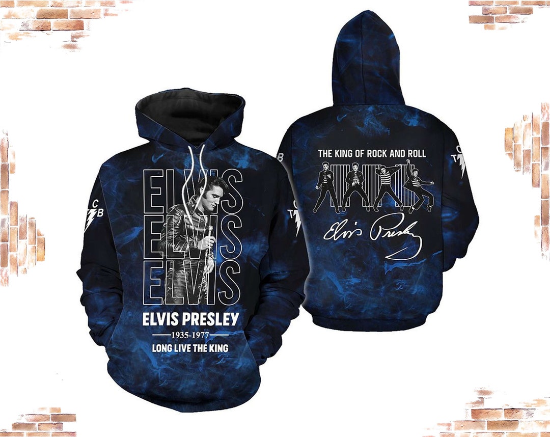 Elvis Presley 1935 1977 Hoodie 3D Elvis Hoodie 3D Love Elvis Etsy