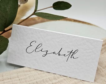 Wedding Place Cards - Place Setting - Folded Place Cards - Luxury Textured Card