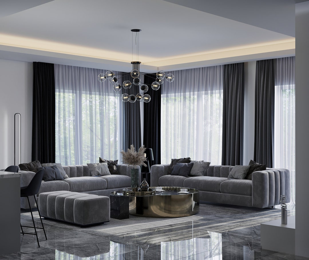 3D Living Room Interior Designs, Online Rendering, Kitchen 3d Rendering ...