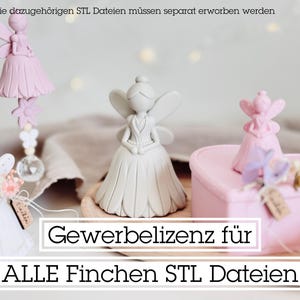 Licence commerciale pour tous les fichiers STL Finchen | Fée | Impression 3D | Fée des fleurs