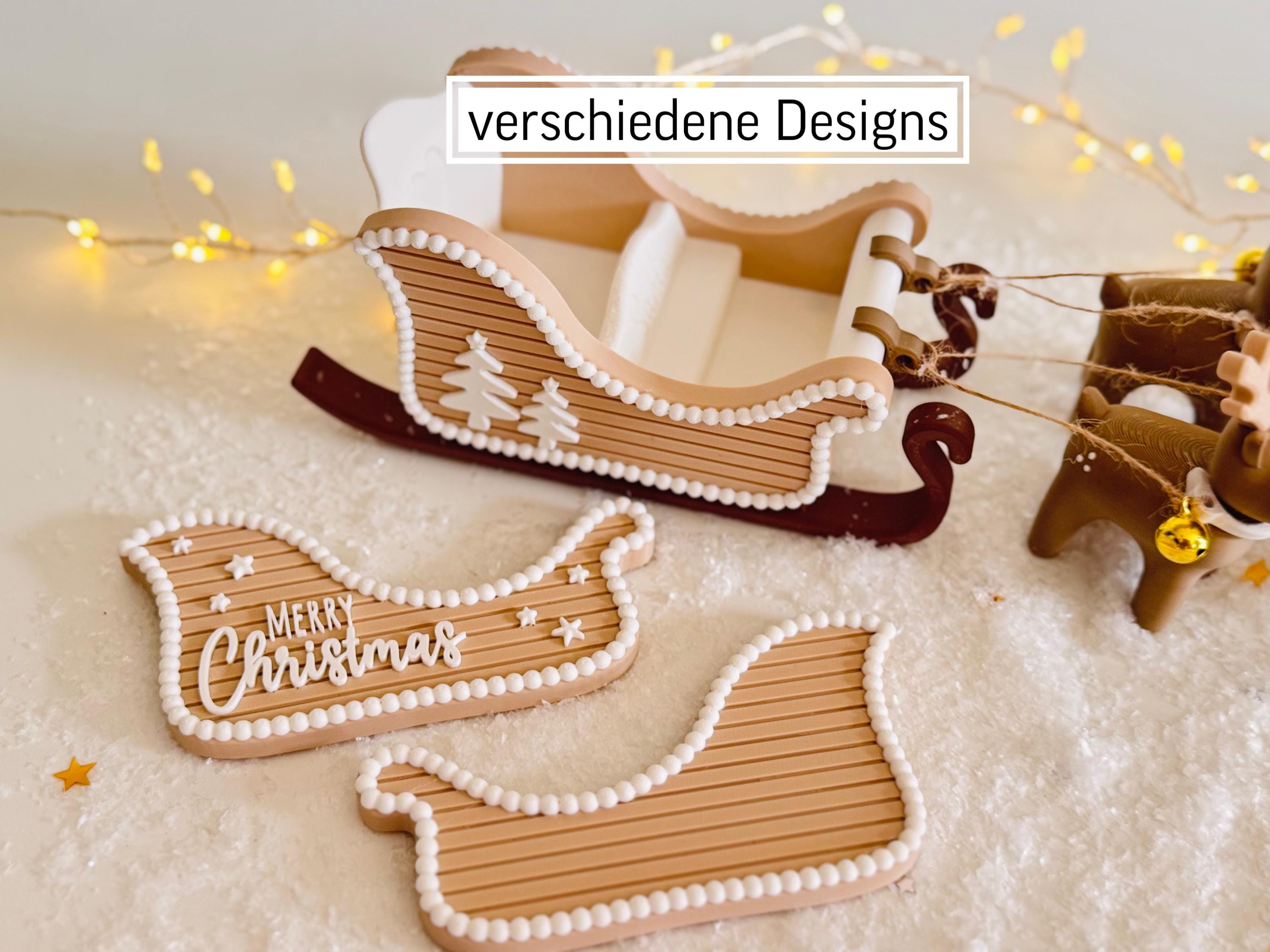 Digital STL File Santa's Sleigh and Reindeer BUNDLE | Christmas