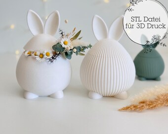 Archivo digital STL de la caja de Lotti la conejita para impresión 3D | 2 diseños modernos | Pascua | Conejita | Cesta de Pascua