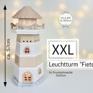 File digitale STL Faro XXL Fiete 57 cm | Primavera | Giardino | Stampa 3D | nautico | 3MF