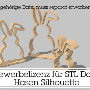 Licenza commerciale per la silhouette di coniglio STL | Stampa 3D