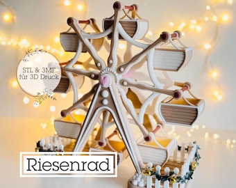 Digital STL file Ferris wheel 3D printing | Christmas | Wedding | Candy bar | Decoration | Advent calendar