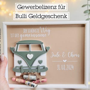 Gewerbelizenz für STL Bulli mit Rahmen Geldgeschenk | 3D Druck