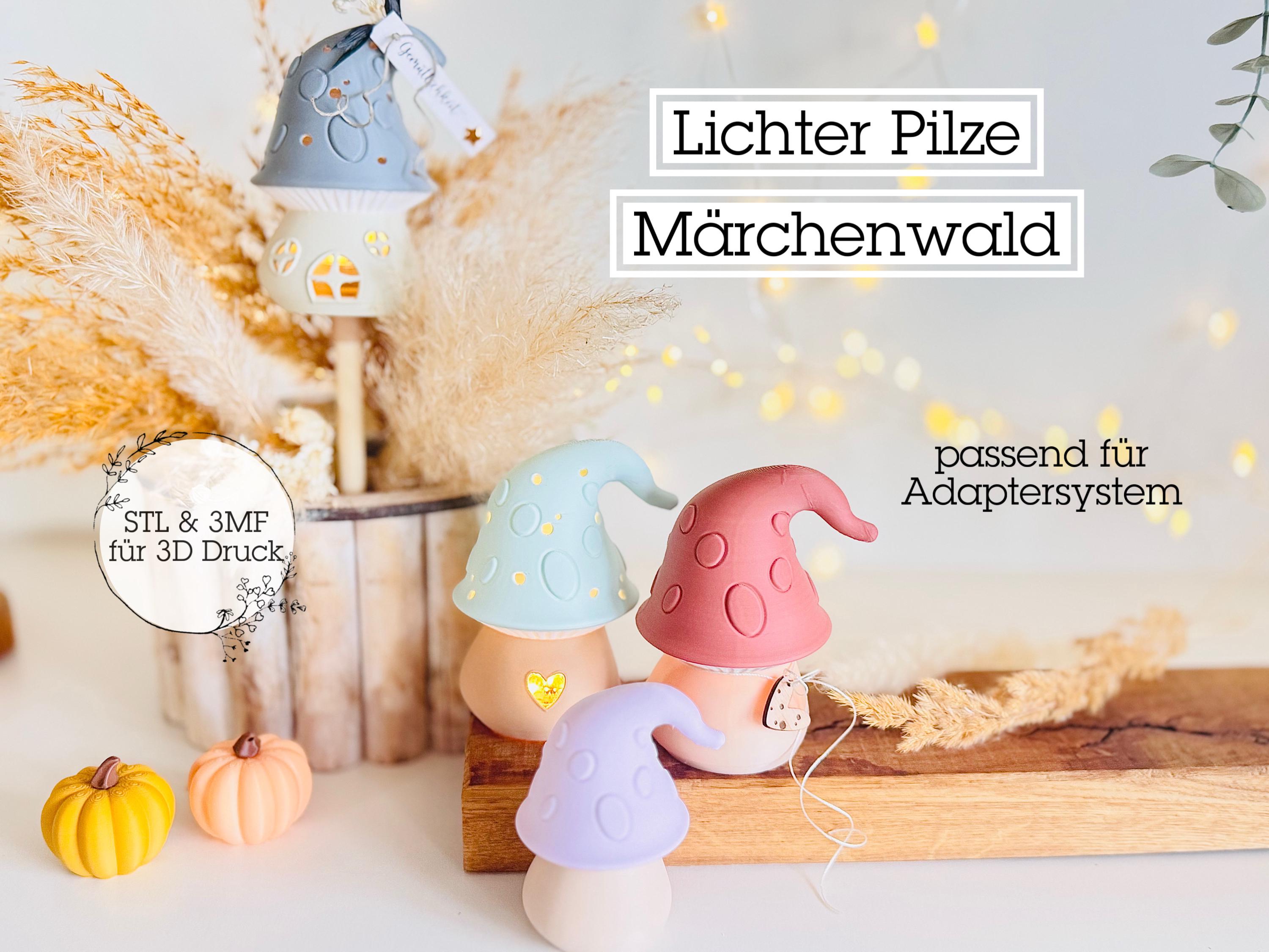 3D Pilz Wabenpapier-Mittelstücke – Set Mit 3 Größen (25, 30, 35 Cm), In Rot, Blau, Rosa, Für Partydeko