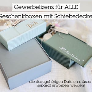 Gewerbelizenz für ALLE Geschenkboxen mit Schiebedeckel STL Dateien | 3D Druck