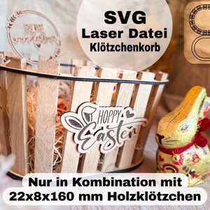 Panier de blocs de fichiers SVG numériques | Pâques houblonnées | panier en bois | Paniers de Pâques | pour blocs de bois | Pour vous | Pâques