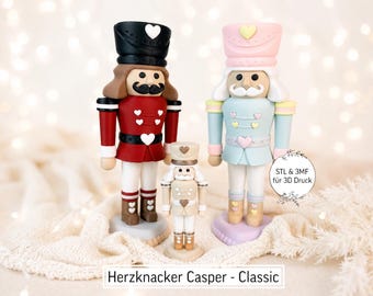 Digital STL file Heart Cracker Casper Nutcracker - Classic | Christmas | Decoration | Multi-part, colorful