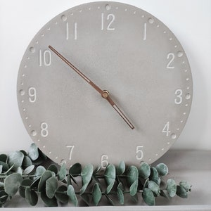 Concrete | Clock | Wall clock | XL 29cm | Industrial | Concrete | Handmade | design