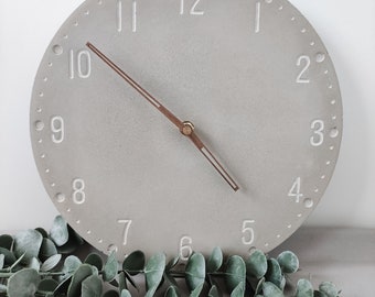 Beton | Uhr | Wanduhr | XL 29 cm | Industrial | Concrete | Handmade | Design