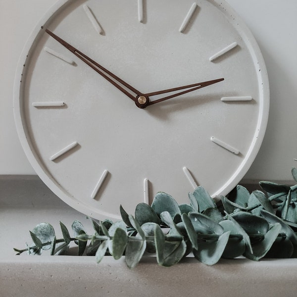 Concrete | Clock | Wall clock | Industrial | Concrete | Handmade | design