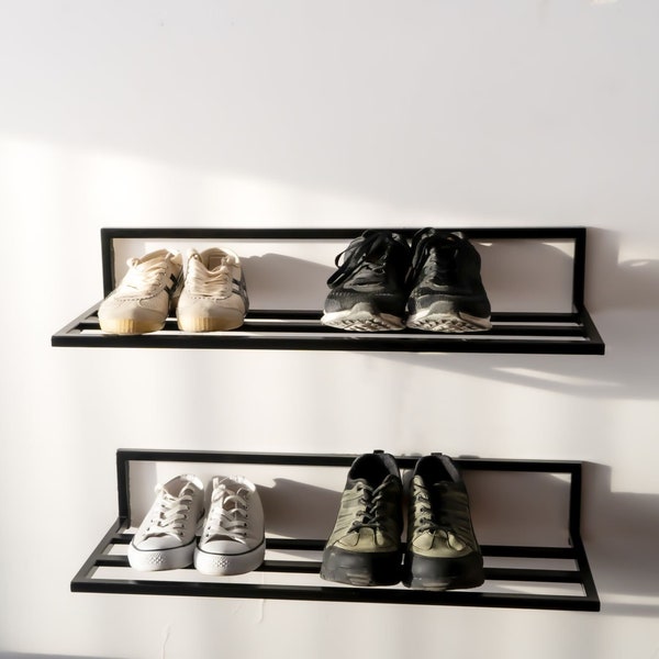 Wall Mounted Shoe Rack Etsy