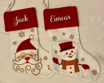 Personalised Christmas Stockings, 3D Plush Character, Large Family Stockings, Holiday Decor, Christmas Tree Decor, Xmas Gifts