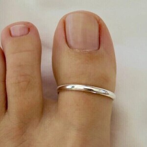 Adjustable Women's Solid Metal Solid 925 Sterling Silver Big Toe Ring ...