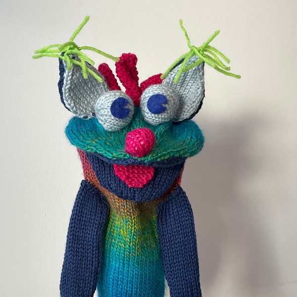 Oddball puppet  knitting pattern PDF