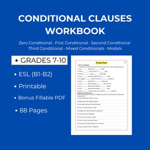 Werkboek If-clausules en voorwaardelijke clausules | ESL-grammatica | Gr 7-10