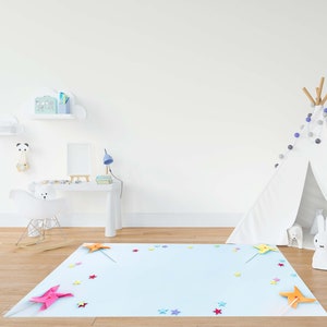 風のバラ模様の子供用ラグ、カラフルな子供用ラグ、パーソナライズされたラグ、子供部屋用ラグ、アールデコラグ、最高のラグ、おしゃれな子供用ラグ、星のラグ