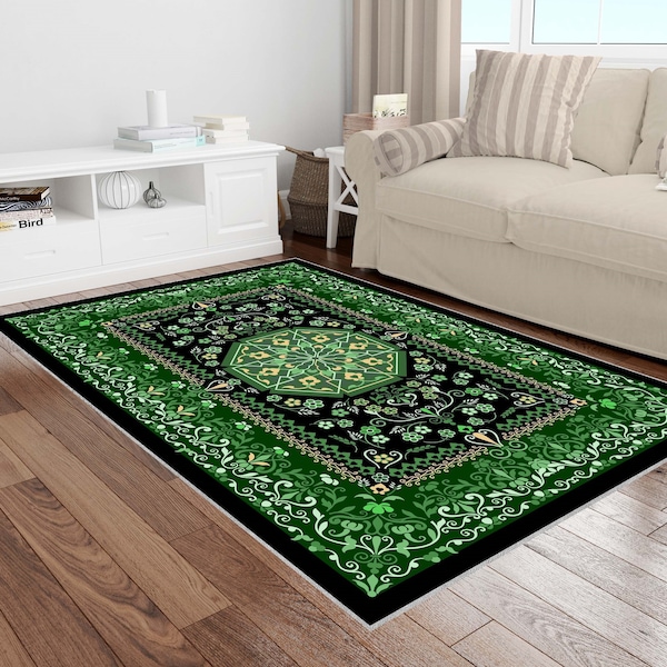 Lime Green Rugs Etsy