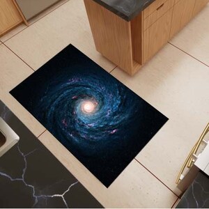 Black Spiral Rug, Kitchen Rug, Blue Spiral Rug, Home Decor Rug, Custom Rug, Fashion Modern Rug, Gift Rug, Rug For Living Room, Home Gift Rug