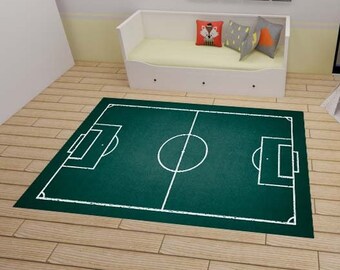 Football Field  Pattern Rug, Game Room Rug, Personalized Rug, Rugs For Kids Room, Art Deco Rug, Gift Rug, Bestseller Rug, Non slip Rug
