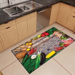 Fruit Pattern Rug, Colorful Fruit Rug, Kitchen Rug, Rugs For Living Room, Home Decor Rug, Custom Rug, Fashion Modern Rug, Printed Carpet