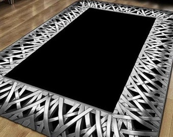 Human made FACE RUG LARGE - BLACK カーペット Human Made - Large Face Logo Rug | HBX - Globally Curated