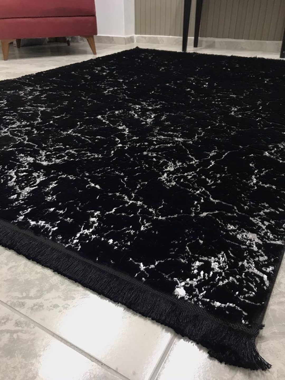 Human made FACE RUG LARGE - BLACK カーペット Human Made - Large Face Logo Rug | HBX - Globally Curated