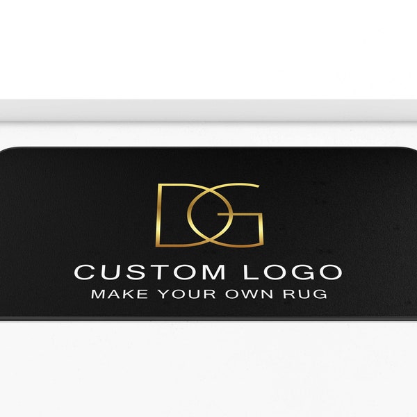 Alfombra con logotipo personalizado, disponible en 66 tamaños, tapetes con logotipo comercial personalizado, alfombras personalizadas, alfombra comercial impresa personalizada, haga su propia alfombra