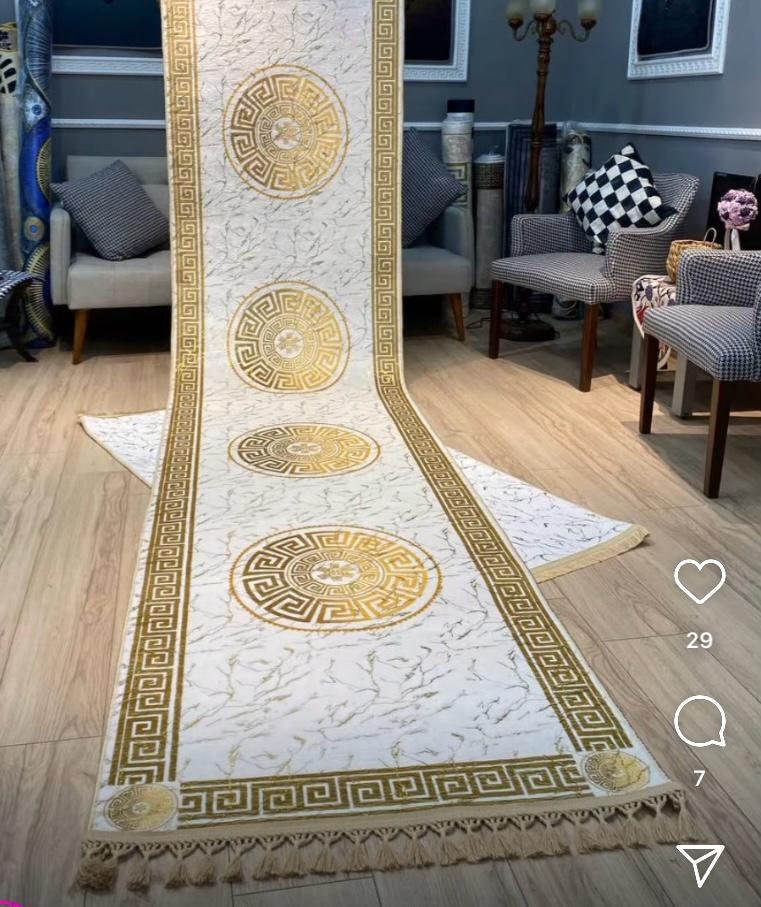 Pure Gold Saudi Rug Gold With White Rug, Gold Pelush Rug, Gold Striped Rug, Gold Fringe Rug ...