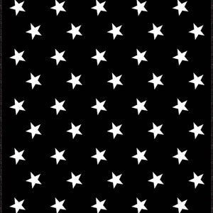 Star Pattern Black Rug, Chiristmas Rug, White Star Rug, Washable Rugs ...