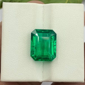 Lab Grown Emerald, Lab Created Emerald Octagon Shape Green Emerald, Synthetic Colombian Emerald Color, AAA Quality Emerald Cut For Jewelry