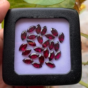 AAA Garnet Marquise Gemstone: Faceted January Birthstone (3x6-5x10 MM)