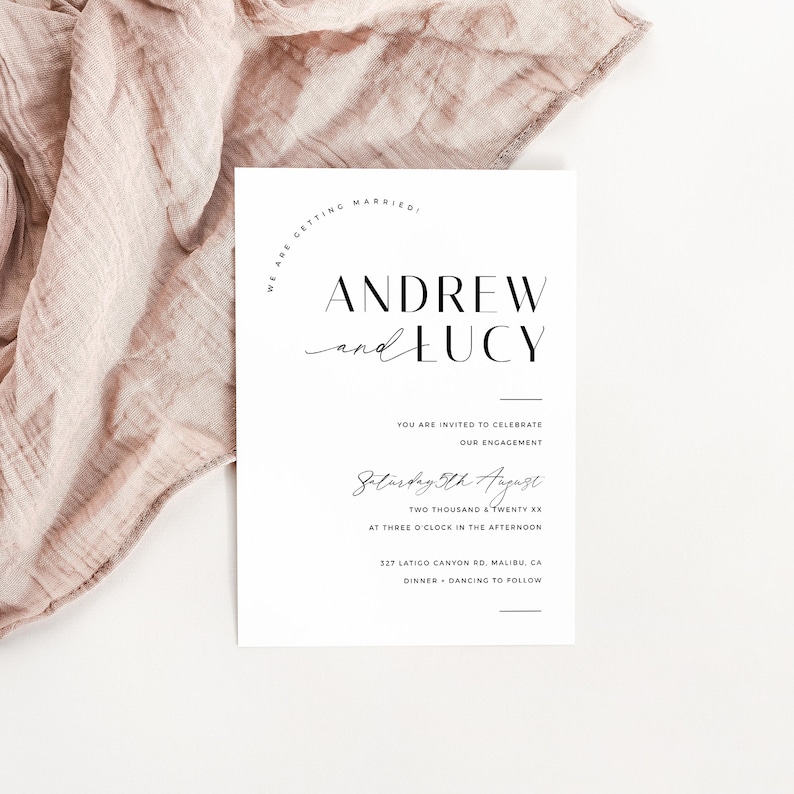 Electronic Engagement Invitation Announcement Card Eivite Etsy