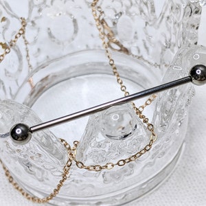 Implant Grade Titanium Internally Threaded Industrial Barbell Piercing