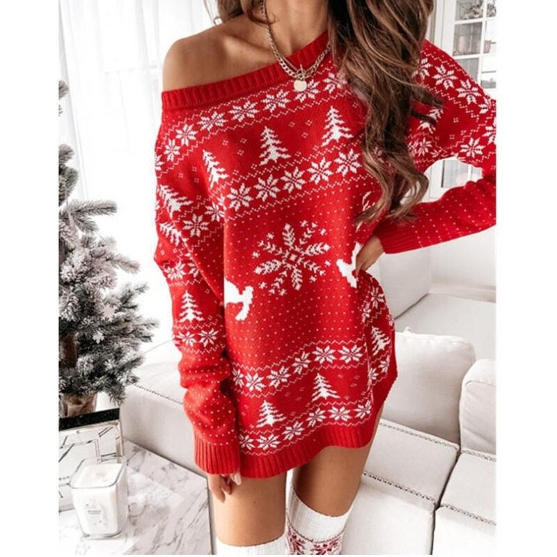 Knit Christmas Dress - Etsy