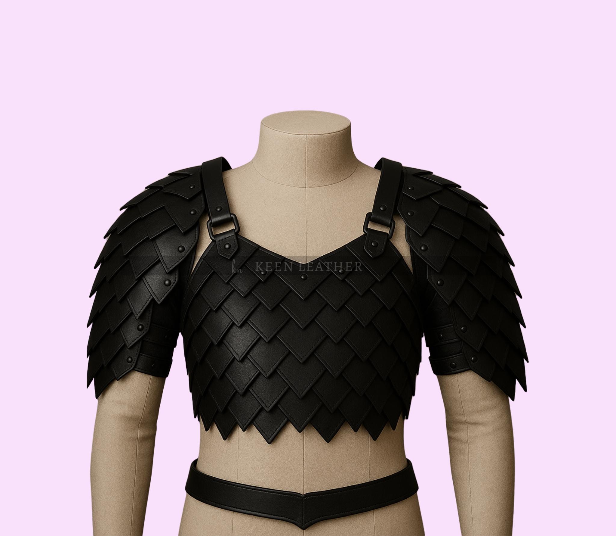 Genuine Leather Dragon Scale Armor, Gothic Warrior Chest Piece - Etsy